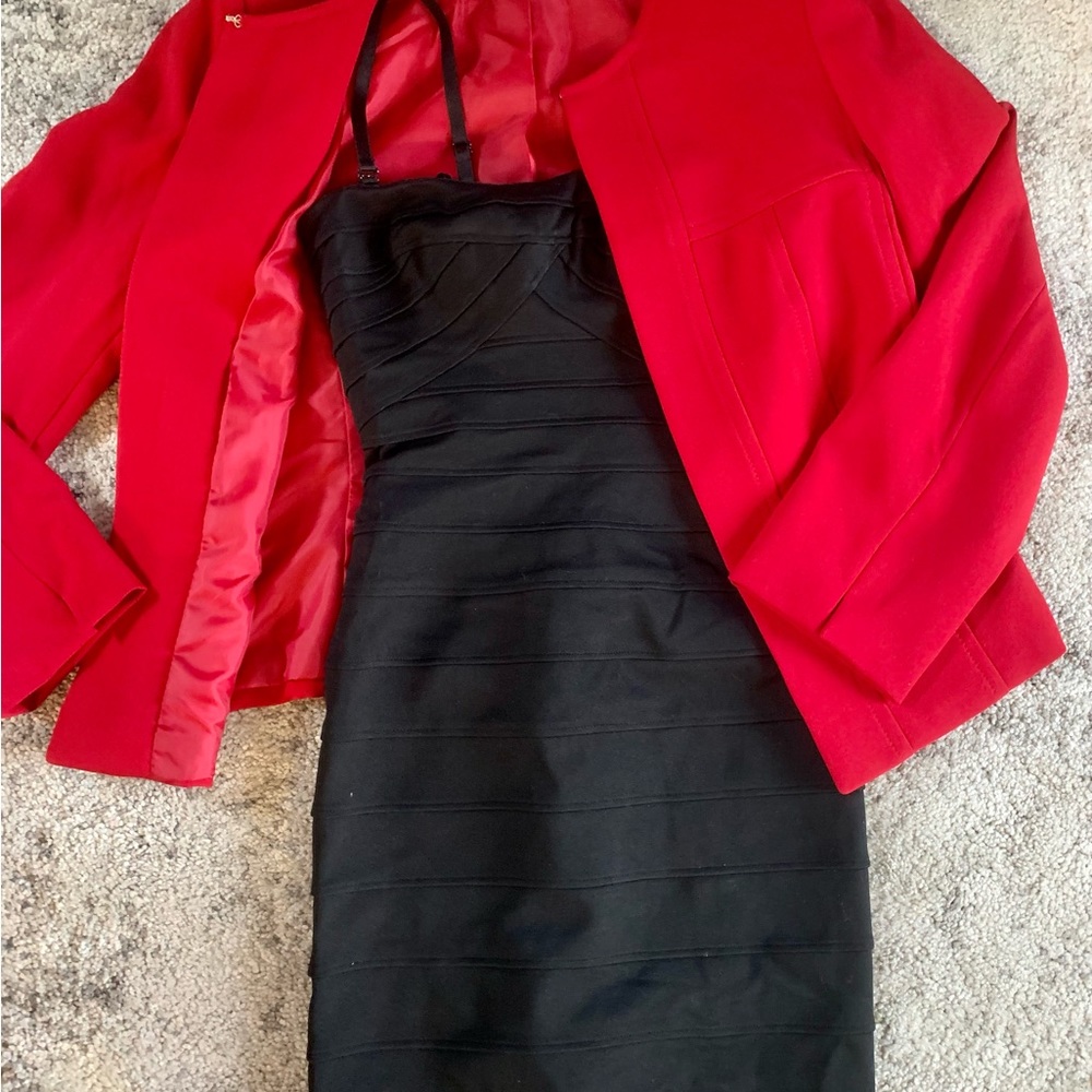 Tahari Red 6p Blazer